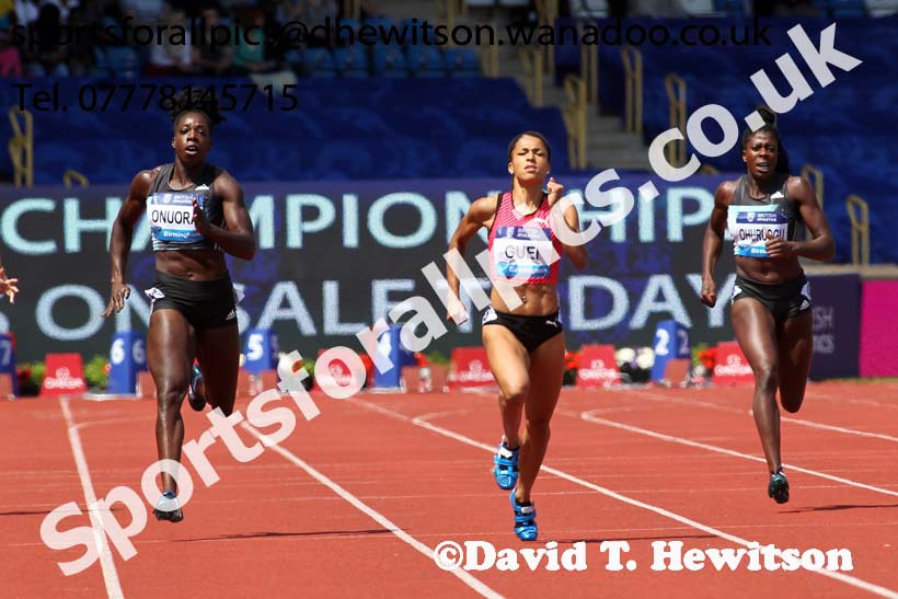 Floria Guei (FRA) wins the womens 400 metres, IAAF Diamond League, Birmingham. Photo: David T. Hewitson/Sports for All Pics